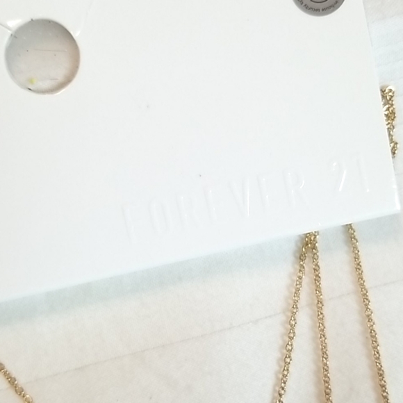 New Forever 21 Gold Rhinestone Star Layering Necklace - Picture 3 of 3